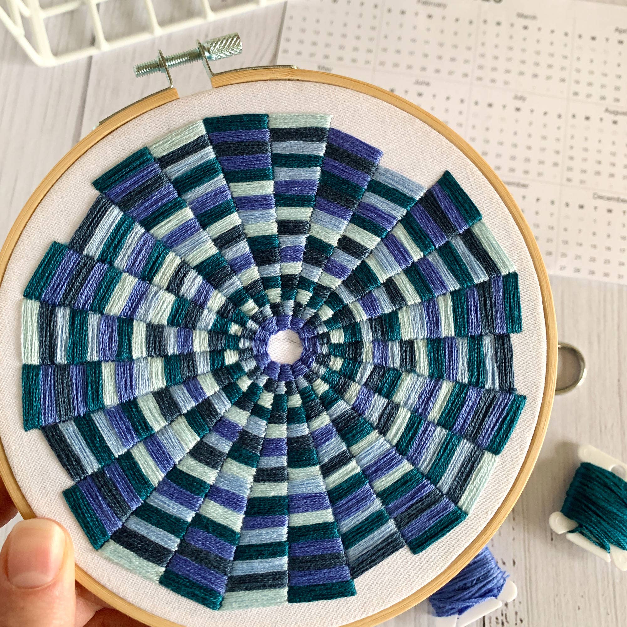 Rose Stitch Art – wholesale Embroidery/cross-stitch supplies – Full embroidery kit.  Embroidery Calendar. 365 blocks, sew one a day!3