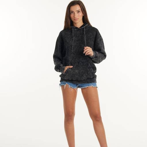 Unisex Acid Wash Fleece Pull Over Hoodie for wholesale by Trade Heritage