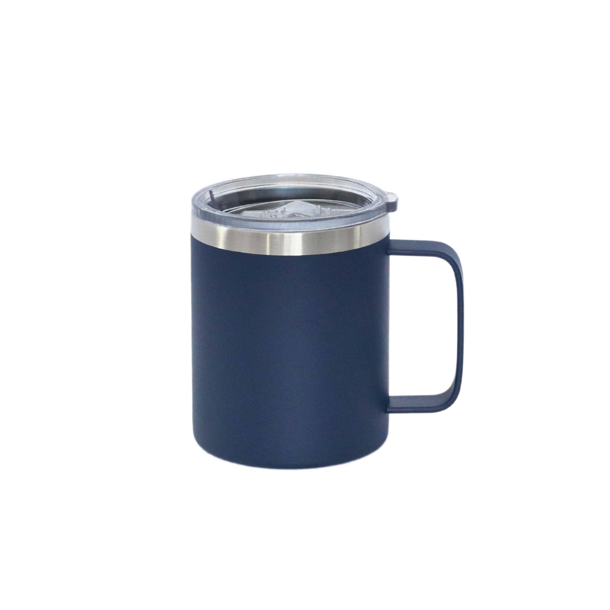 Creative Gifts International Inc. – Engroshandel Thermokop – 12 Oz Rejsekrus i rustfrit stål med håndtag - Navy1