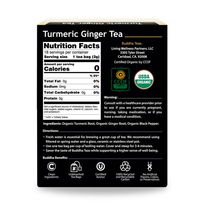Buddha Teas - Wholesale Health/Detox Tea - Turmeric Ginger Tea4
