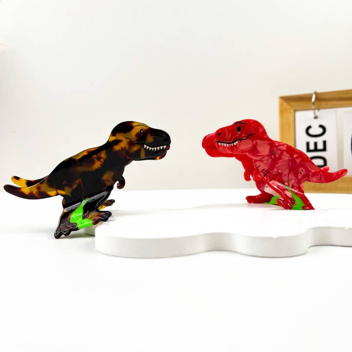 mildstyles - Wholesale Hair Clip - Women's - 4" T-Rex Acetate Hair Claw Clip - Earth Ruler