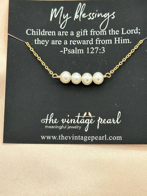 The Vintage Pearl – Engroshandel Halskæde med vedhæng – Mine velsignelser - Guld0