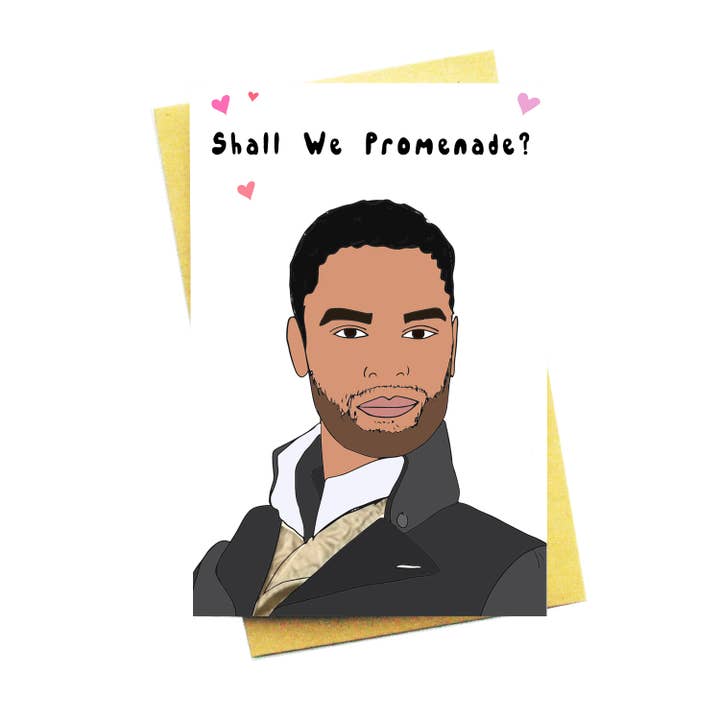 Sommes-nous Promenade... Bridgerton Amour... Carte Saint-Valentin pour la vente par Nocturnal Paper