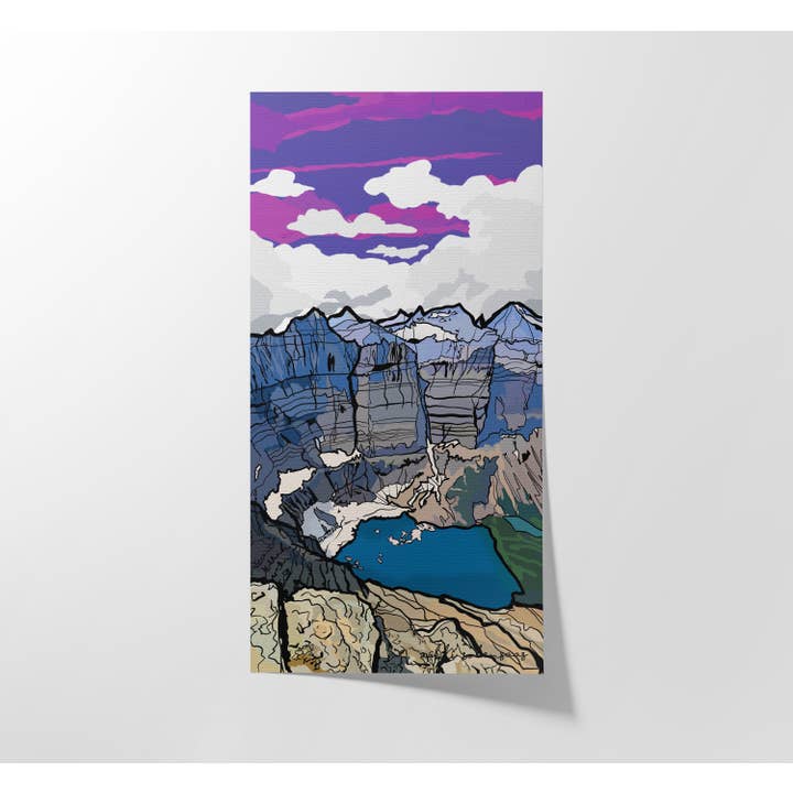 Glacier nationalpark (isbergssjö) Konsttryck för wholesale av Paintinsidethelines