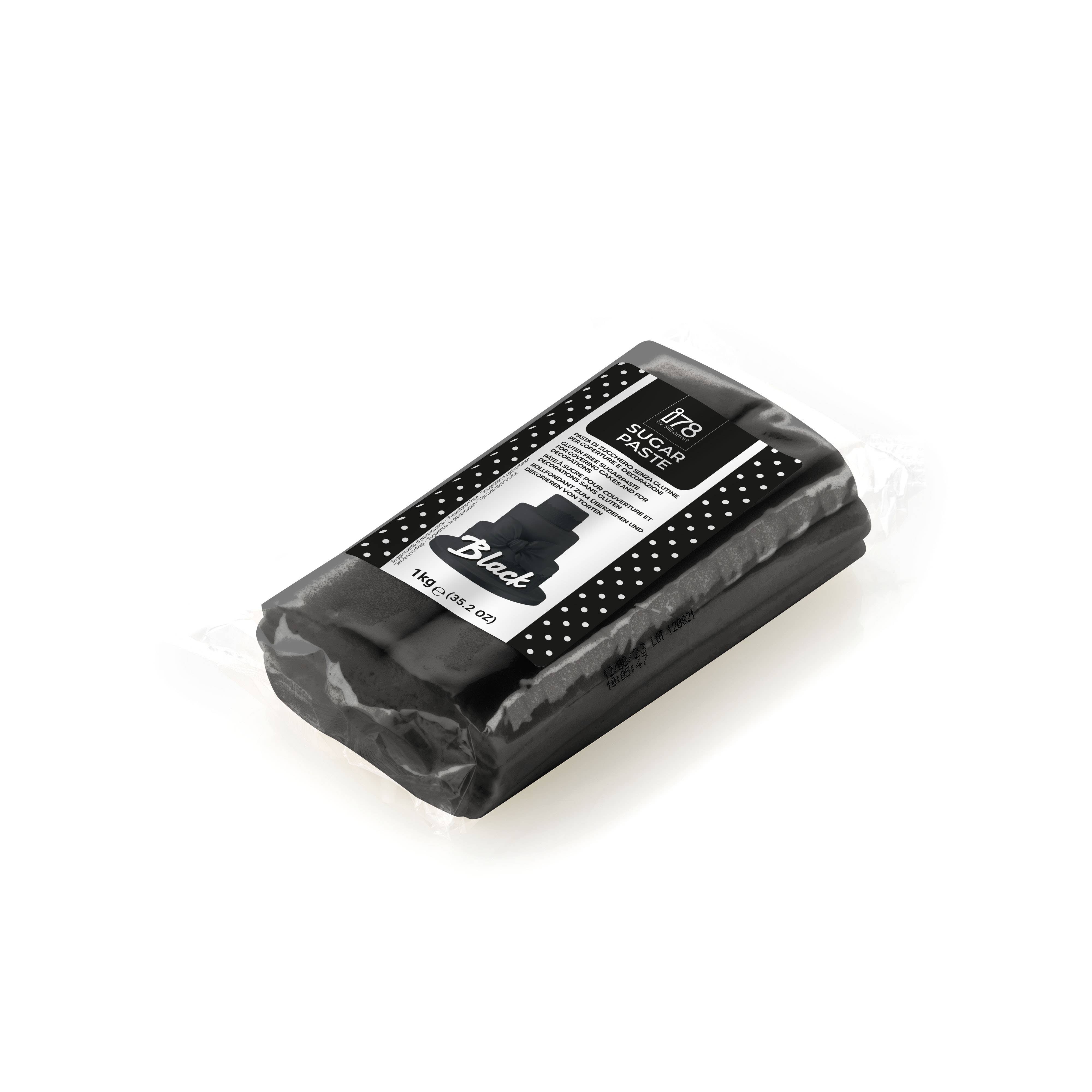 Silikomart - Wholesale Icing - Sugar Paste - Black Sugar Paste - 1Kg - Made in Italy0