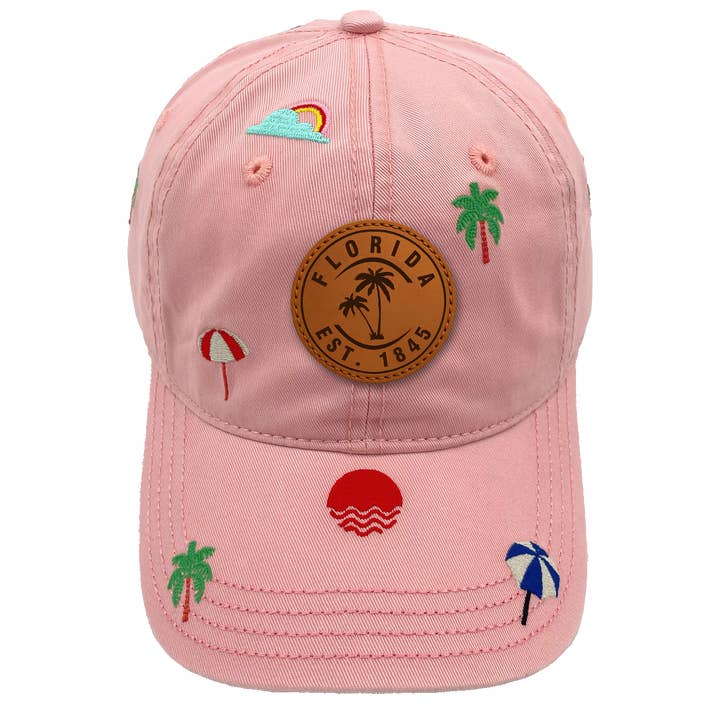 Northern Icons Creations INC - Wholesale Baseball cap – Unisex - Florida Embroidery Baseball Cap – Vacation Beach Hat for Ocean and Sunshine Lovers1