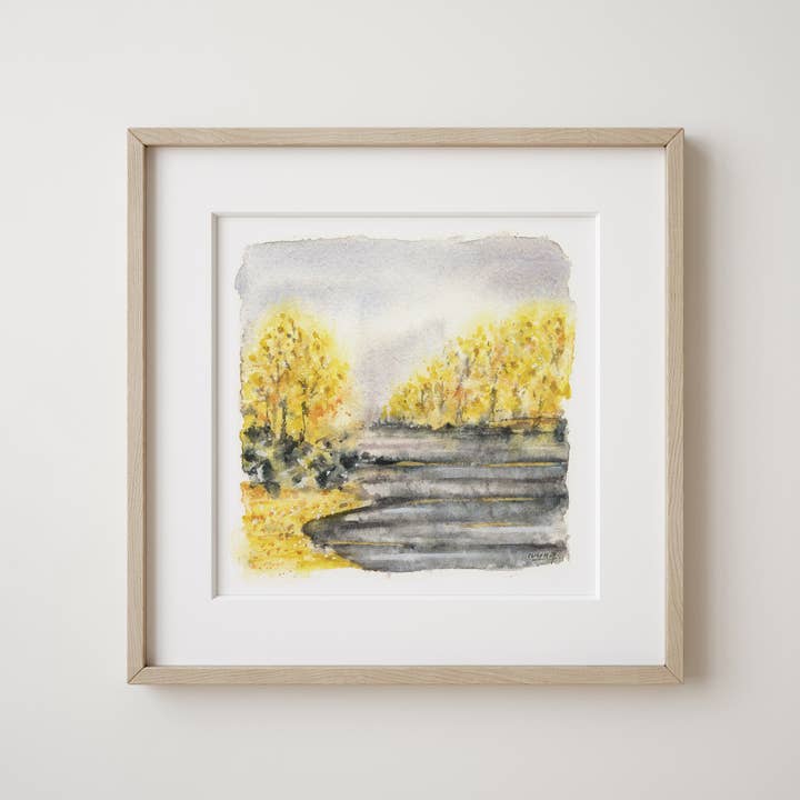 Arkansas River in the Fall | Art Print for wholesale by Ivywild Studio