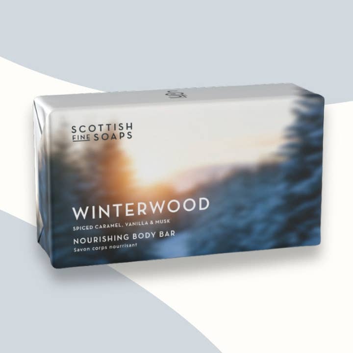 Winterwood 220g Soap Bar Wrapped for wholesale by Scottish Fine Soaps
