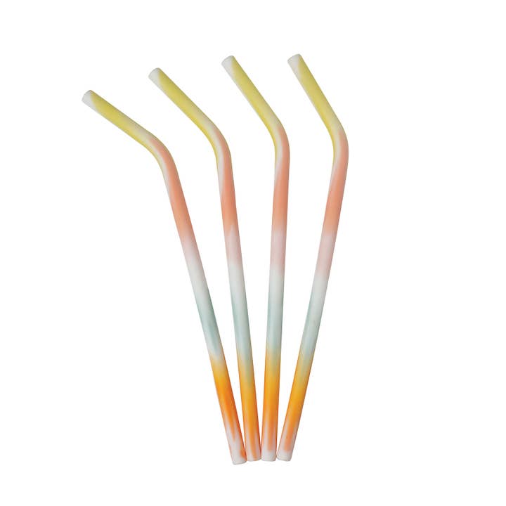 DM Merchandising - Wholesale Drinking Straw - Krumbs Kitchen Tie Dye Silicone Straws