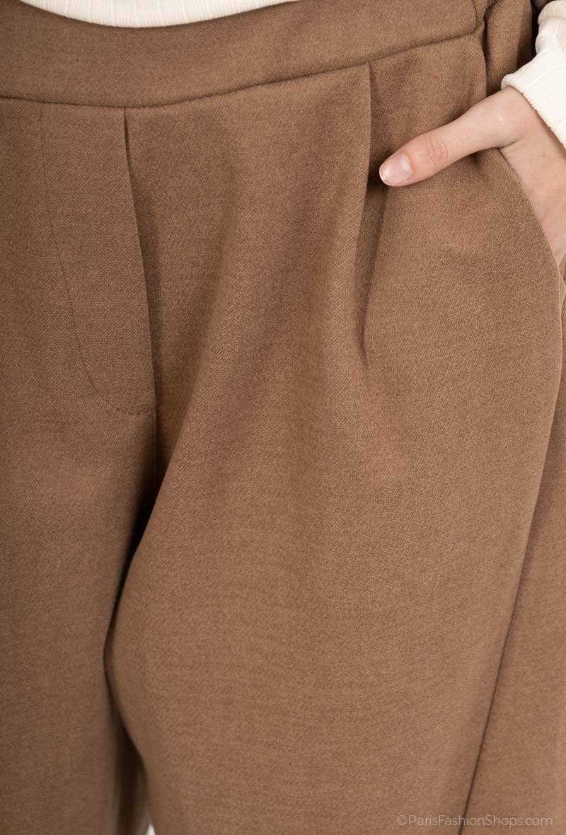 L'Emotion – wholesale Pants – Women's – Balloon Fit Elastic Waist Comfort Wide Leg Pants5