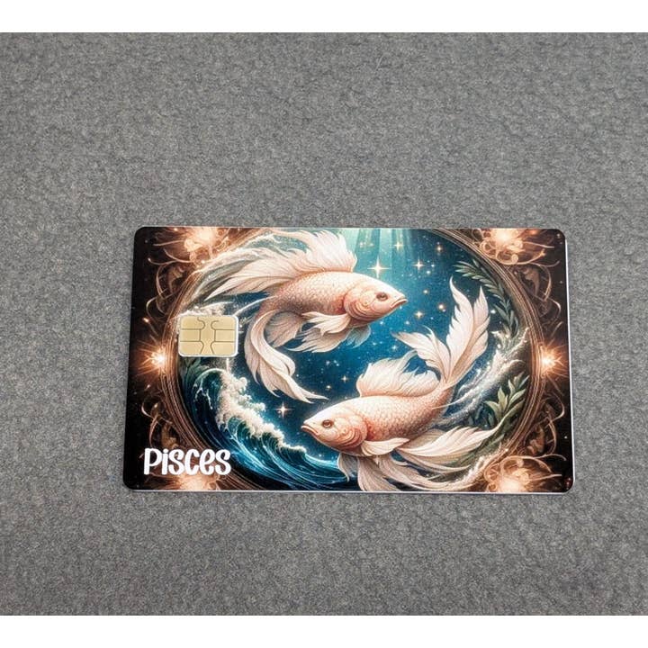 Pisces Zodiac Sign Credit/Debit Card Sticker, Skin, Cover for wholesale by JTV Designs