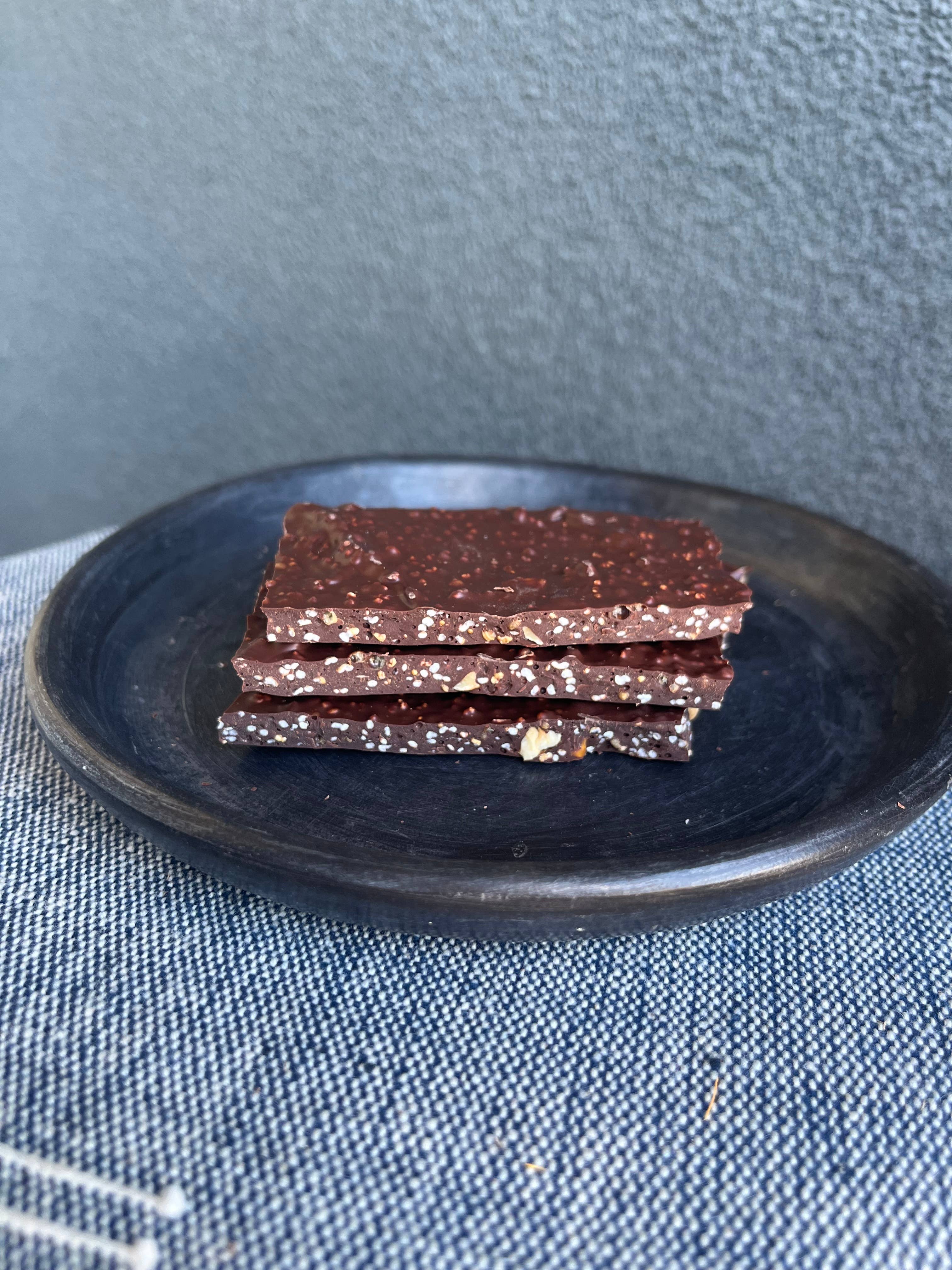 Hazelnut & Mexican Cinnamon, 70% Dark Chocolate Bark and other Wholesale cinnamon hazelnut for your store trending on Faire.