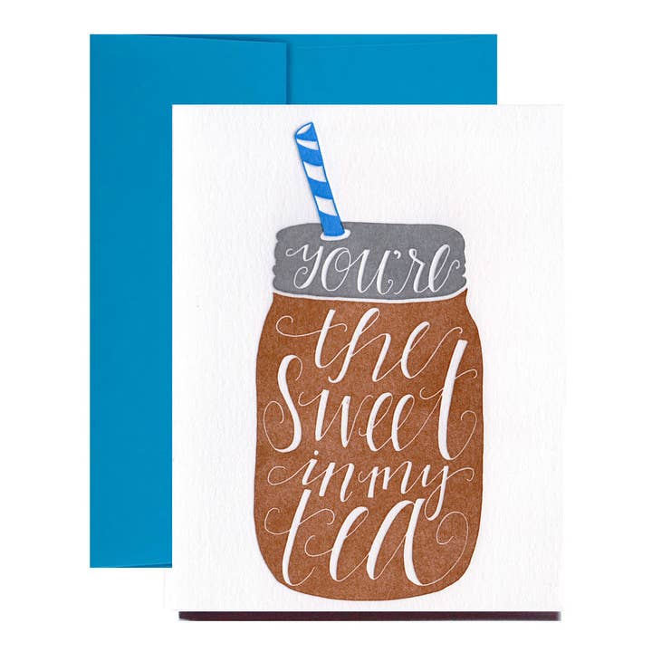 Søde Tea Letterpress Lykønskningskort for engroshandel hos Stately Made