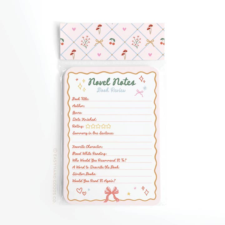Coquette Novel Notes Book Review Card Set for wholesale by Easyhand Goods – formerly Onderkast