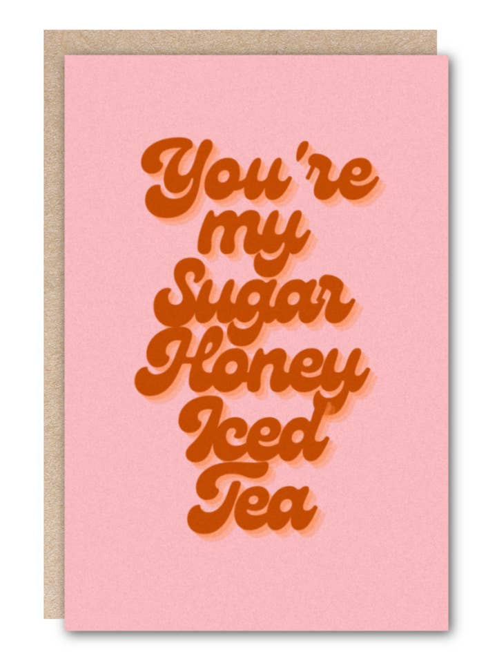 Biglietto di San Valentino, Biglietto di Auguri per l'Amicizia – Zucchero Miele per la vendita all'ingrosso da parte di Kindred Paper Co.