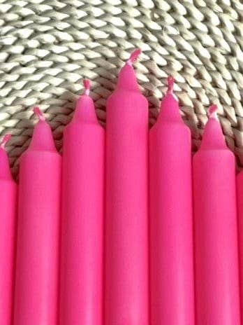 NEON PINK - Sæt med 2 dip dye keglelys for engroshandel hos Dot Home Aroma