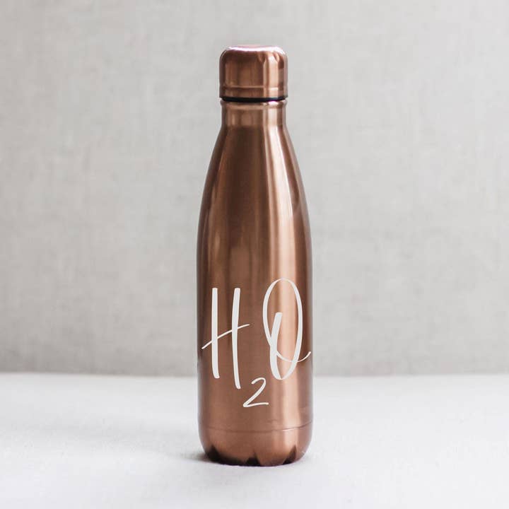 Bouteille d'eau en métal - H2O | Bouteille de voyage isolée pour la vente par DWELL Home Shoppe