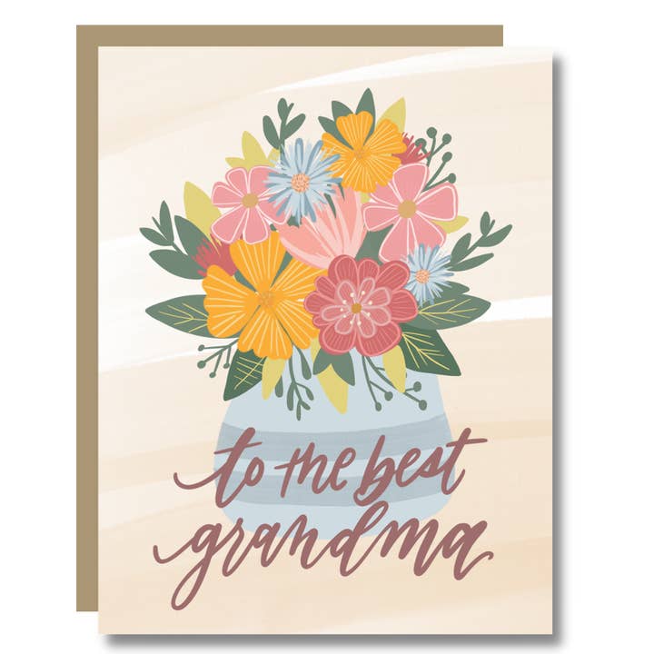 Best Grandma Card - Mother's Day Greeting Card, Grandmother for wholesale by Prairie Letter Shop