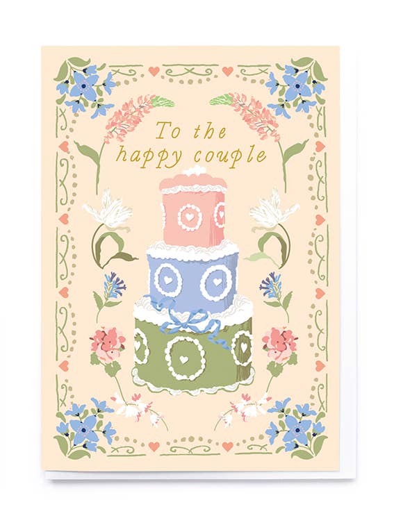 Tiered wedding cake card for wholesale by Noi Publishing