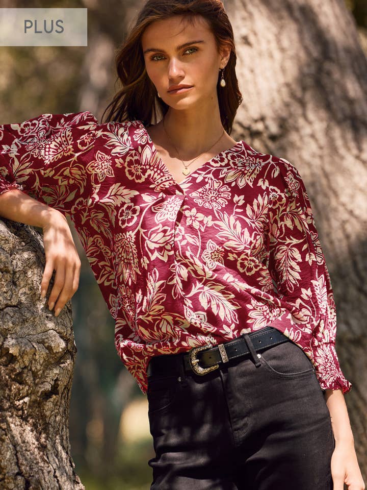 Blusa estampada floral por atacado de Oddi