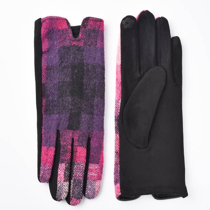 Funkyrel® Atzbranding Limited - Wholesale Gloves - Women's - Gloving - Winter Touchscreen Gloves with Plaid Patterns2