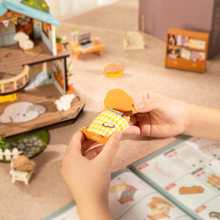 Robotime - Wholesale DIY Craft Kit - DG169 Puppy's Cozy Villa Rolife DIY Miniature House Puzzles7