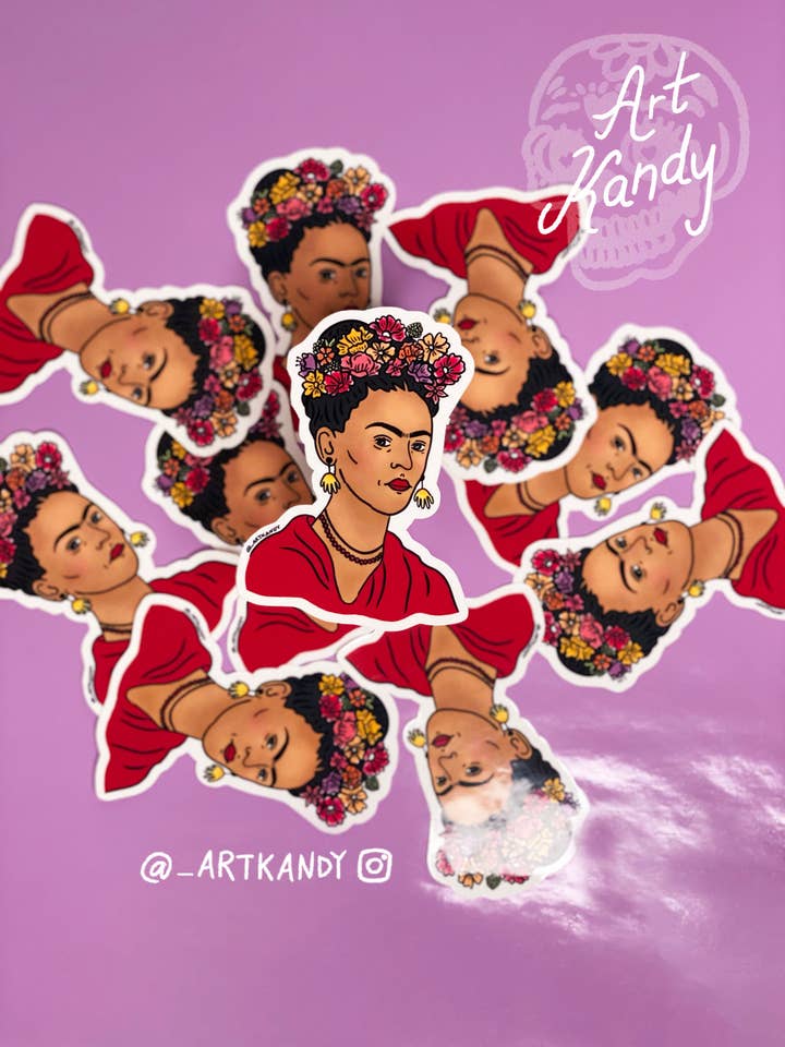 Frida Kahlo Blumenkronen-Aufkleber für den Großhandel von ArtKandy