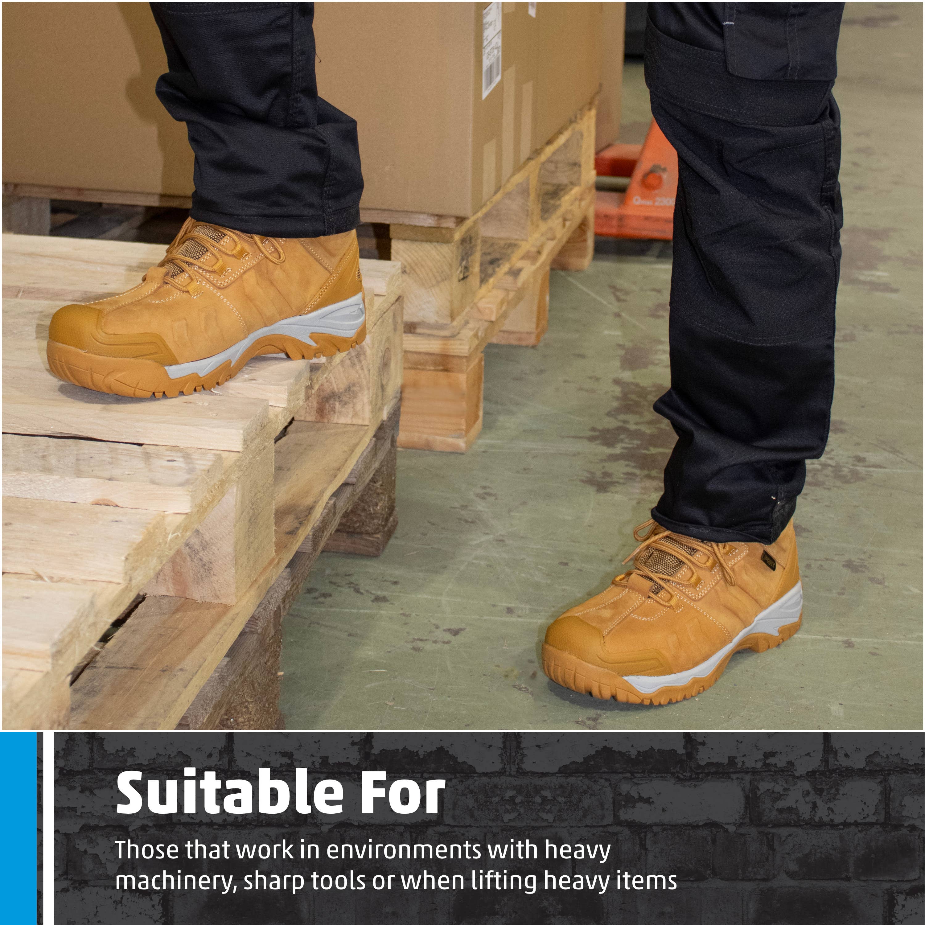 TuffStuff Workwear - Wholesale Boots - Men's - Fort Blyth Safety Boot, Honey Colour, Comfort Insoles7