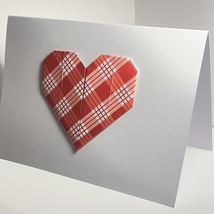 Handmade Aloha Kauai - Wholesale Everyday Greeting Card - Handmade Orgami Heart Card - Palaka Print11