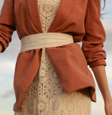 ADA Collection Belts - Wholesale Belt - Women's - Wrap Belt - Bone - OS3