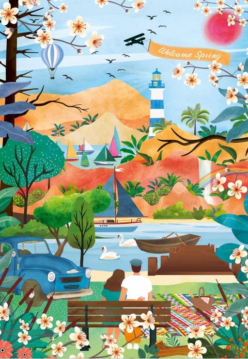 Pieces & Peace - Wholesale Puzzle - Adult - 1000 Piece Puzzle - Welcome Spring1