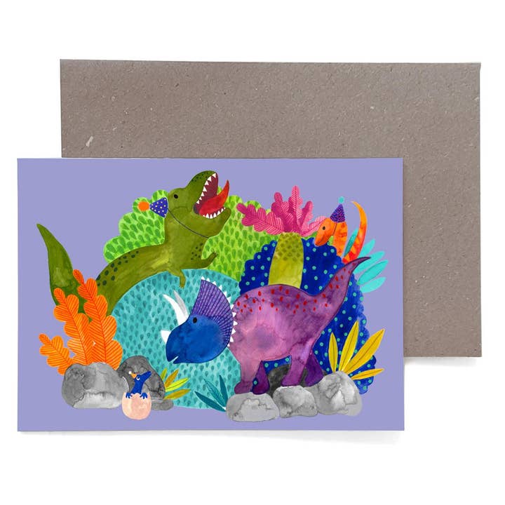 Hilsen kort *Dinosaur* for engroshandel hos Frau Ottilie