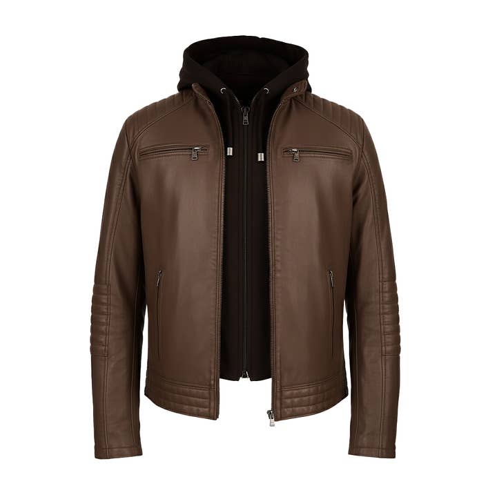 Veste en cuir véritable Zerimar – Élégante et intemporelle pour hommes pour la vente par Zerimar 1942