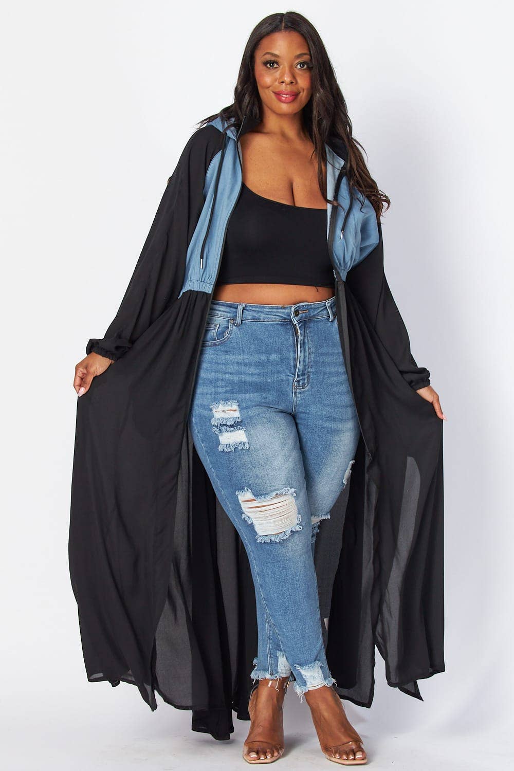 DENIM BLACK Plus Dress for wholesale on Faire6