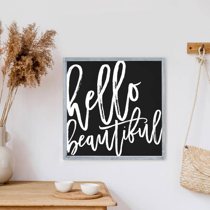 Hoekstra Decor - Wholesale Sign - Hello Beautiful Wood Sign
