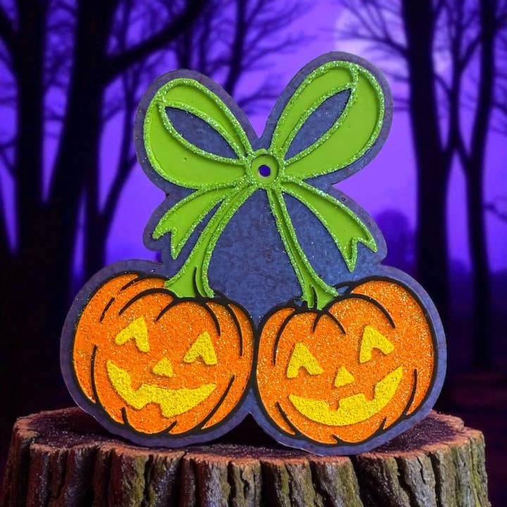 Jack O Lantern Bow Freshie for wholesale by Bug and Bean Freshies