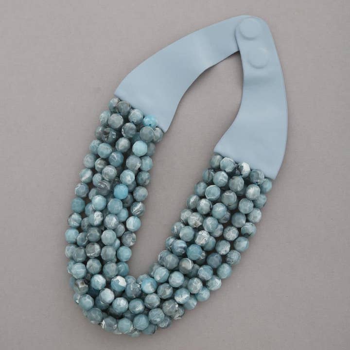 anbfashion - Wholesale Kralen/parelketting - NIEUWE GELAAGDE HALSKETTING MET DIKKE KRALEN JKN-140
