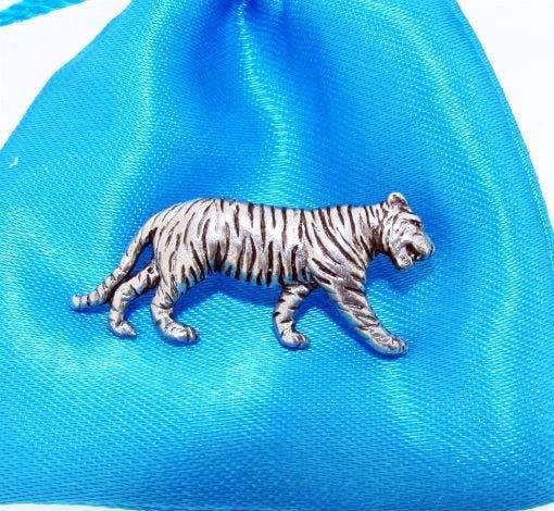 Pageant Pewter - Wholesale Lapel Pin/Button - Tiger Pewter Pin Badge0