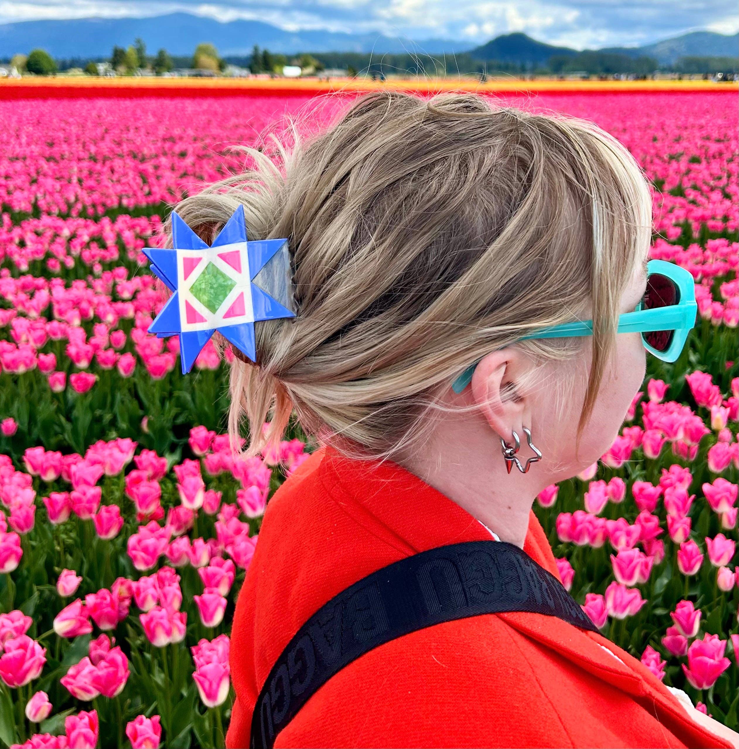 The Peach Fuzz - Wholesale Hair Accessories Set - Women's - Quilt Hair Claw8