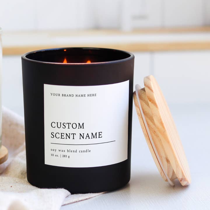 Memory Box Candle Co. - Wholesale Jar/Filled Candle - White Label Custom 10 oz Jar (add-on price)