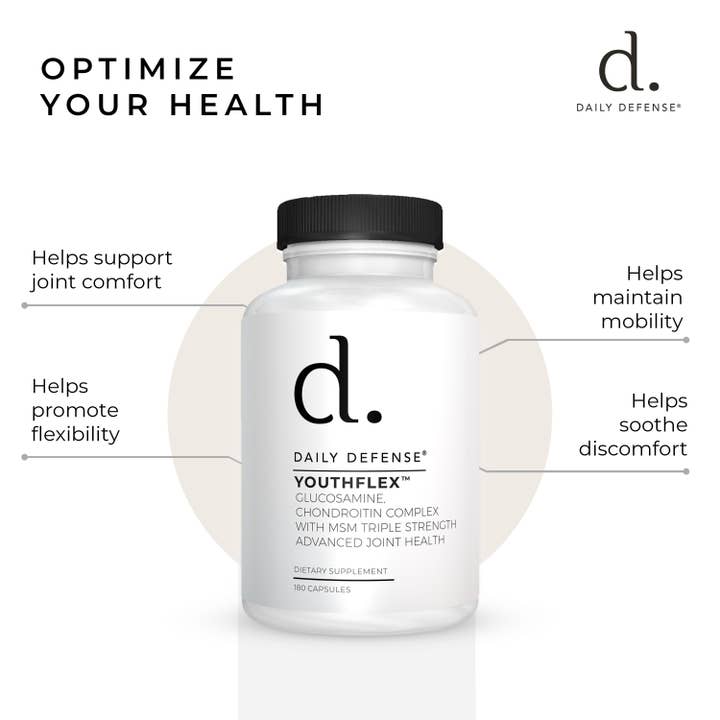DAILY DEFENSE - Wholesale Oral Supplement/Vitamin - YOUTHFLEX Glucosamine, Chondroitin Complex With MSM, Joints5