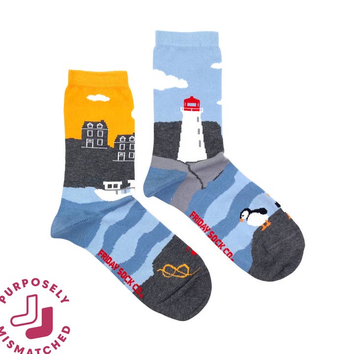 Chaussettes Paysage de la Côte Est Canadienne pour Femmes pour la vente par Friday Sock Co.