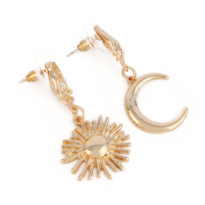 SUN AND MOON EARRINGS HF for wholesale by Helio Ferretti