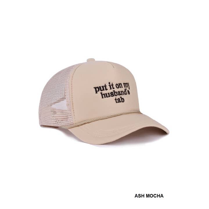 42POPS - Wholesale Baseball Cap - Women's - ,,._ 0814 Put It On My Husband’s Tab Mesh Trucker Cap SI-285982
