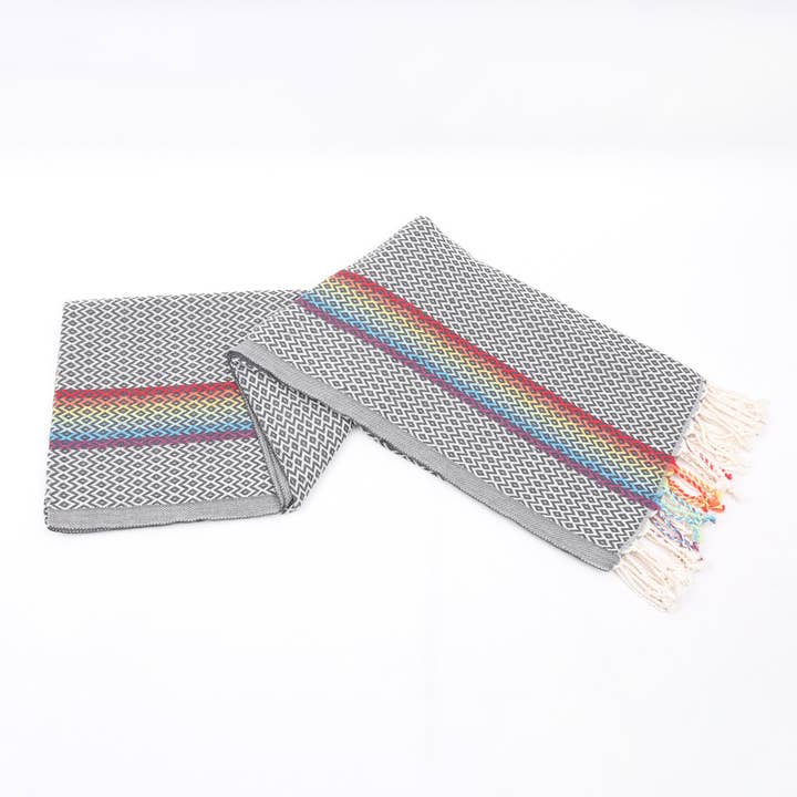 Anatolia Loom - Wholesale Beach Towel - Woven Turkish Cotton Towel with Rainbow Ethnic Detail2