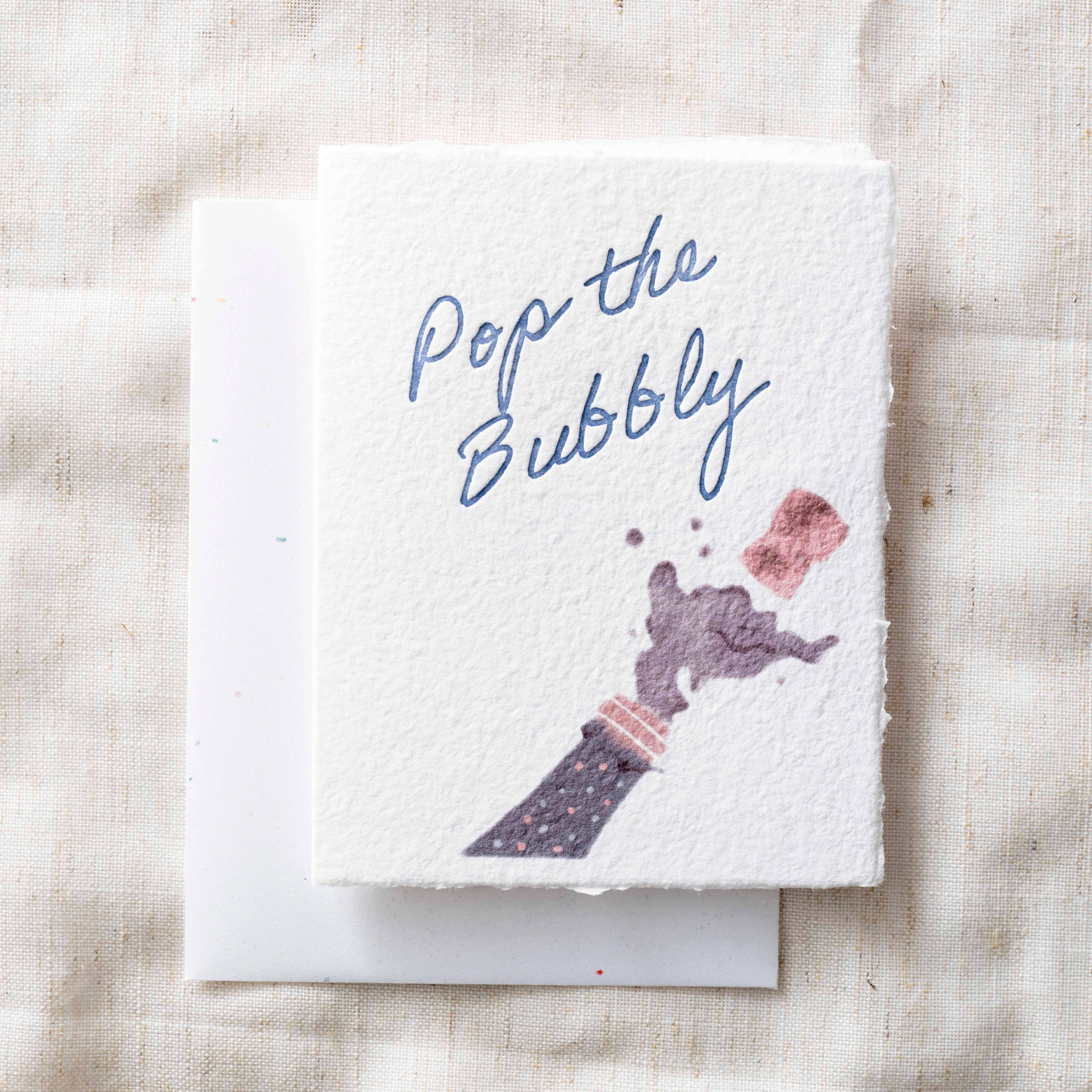 Paper Baristas - Vente Cartes de félicitations - Pop the Bubbly | Carte de vœux écologique