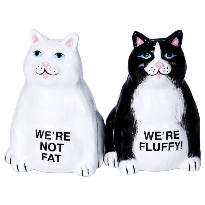 Pacific Trading - Wholesale Salt & Pepper Shaker Set - Not Fat Cats Salt and Pepper Shaker Set2