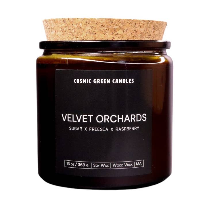 Velvet Orchards Candle for wholesale by Cosmic Green Candles