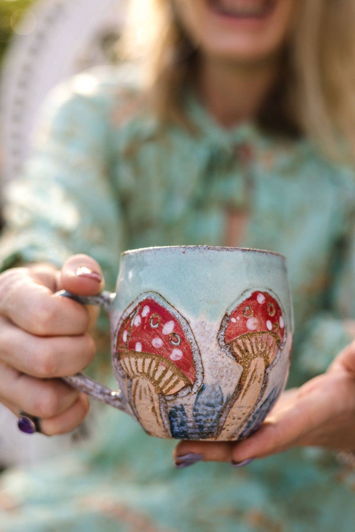 Carys Martin Ceramics - Wholesale Coffee Mug - Fairy Ring Mushie Cup8