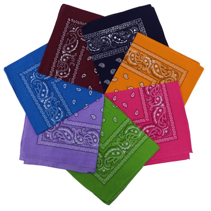 Western Fashion - Wholesale Bandana - Unisex - 106341 - Bandana - pack of 7, 100% cotton